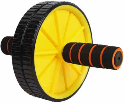 LAZYwindow Anti Skid Double Wheel AB Roller for Abs Abdominal Core Workout Back Exercise Ab Exerciser(Yellow)