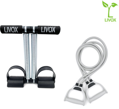 LIVOX Double Spring Tummy Trimmer With Single Toning Resistance Tube Ab Exerciser(Multicolor)