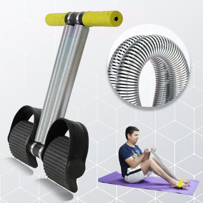 Athlian Double Spring Tummy Trimmer for -Portable Fitness Equipment for Home Ab Exerciser(Yellow)