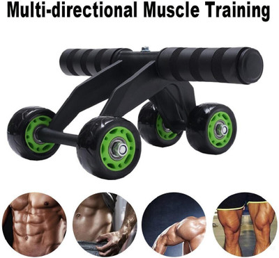 GripForge 4-Wheels AB Roller Wheel Ab Exerciser Ab Exerciser(Multicolor)