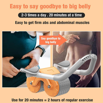 DHANVI ENTERPRISE Automatic Roller Ab Workout Equipment Ab Stimulator Exercise Wheels for Home Gym Ab Exerciser(Orange)