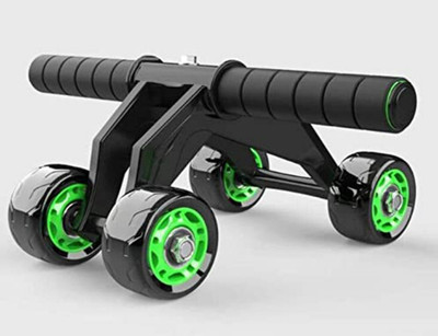 IRONCORE 4-Wheel Abdominal Abs Gym Exerciser, Arms Exercise with Knee Mat Ab Exerciser(Multicolor)