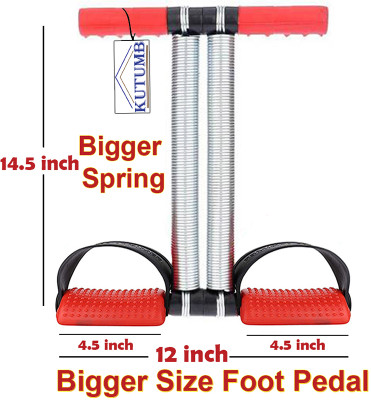 KutumB Premium Quality Double Spring Tummy Trimmer For Men & Women Ab Exerciser Ab Exerciser(Red)