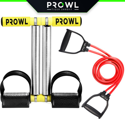PROWL by Tiger Shroff Double Spring Tummy Trimmer & Heavy Toning Tube for Workout Ab Exerciser(Yellow, Red)