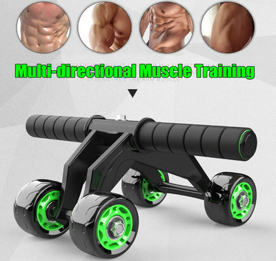 ResiFit 4-Wheel Ab Roller/Fitness Accessories/Exerciser & Gym Equipment for Unisex Ab Exerciser(Multicolor)