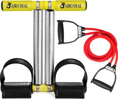 AJRO DEAL Double Spring Tummy Trimmer for Belly Fat Loss & Resistance band for Gym Workout Ab Exerciser(Yellow, Red)