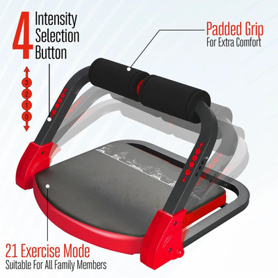 BHAVYATA ENTERPRISE Multifunctional Lazy Abdominal Workout Equipment with Adjustable Resistance Ab Exerciser(Red)
