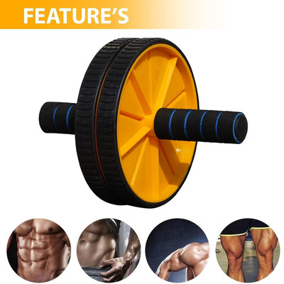 Xsurefit Combo of Wrist Exerciser,Wrist Wrap,Hand Gripper and Single Ab Wheel Ab Exerciser(Yellow)