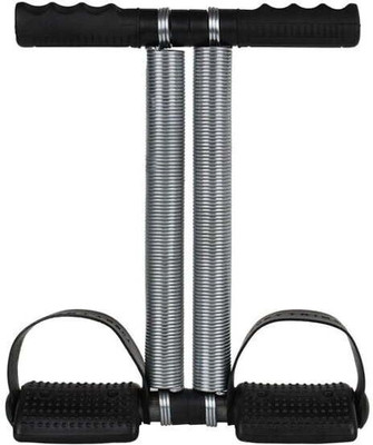 BKCFREEZE Double Spring Tummy Trimmer AB Exerciser Ab Exerciser(Black, Silver)