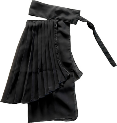 Aynal Dresses Georgette Solid Abaya(Black)