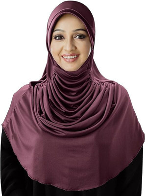 MEHAR Polycotton Solid Abaya(Purple)