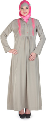 Momin Libas Polyester Abaya(Grey)