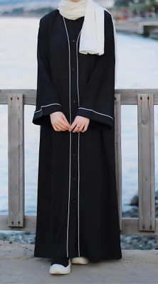 Alabaya collection Crepe Solid Abaya(Black)