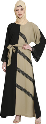 Momin Libas Polyester Solid Abaya(Multicolor)