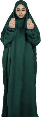 Duaa Crepe Burqa With Hijab(Green)