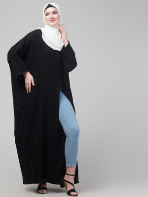 Nazneen Nida Matte Self Design Abaya(Black)