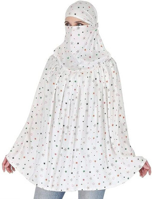 HOOLI Cotton Blend Printed Naqab(White)