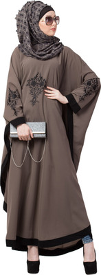 KHATOON Nida Matte Solid Burqa With Hijab(Multicolor)