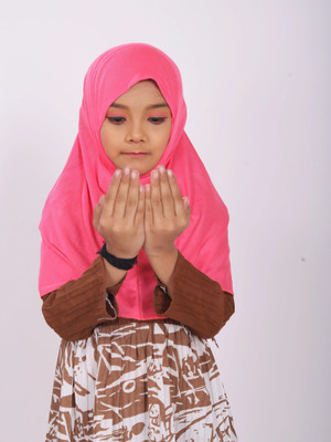 TEXNOVA Polyester Self Design Abaya(Pink)