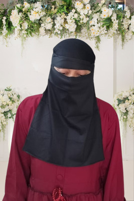 FMTrendsPassion Polyester Solid Naqab(Black)