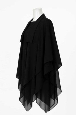 EnterpriseAs Georgette Solid Naqab(Black)