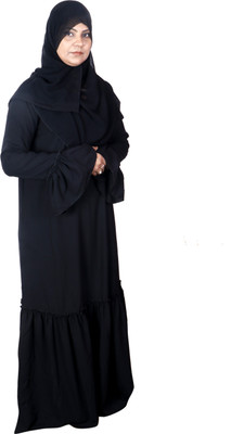 black rose Nida Matte Burqa With Hijab(Black)