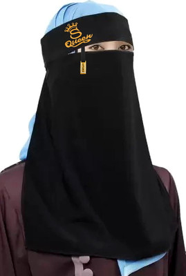 CRENCH CREATION Chiffon Solid Naqab(Black)