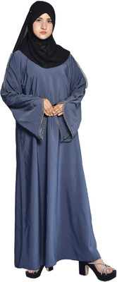 ARTRADERS Nida Matte Abaya With Hijab(Blue)