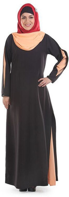 FORELEVY Polyester Solid Abaya(Multicolor)