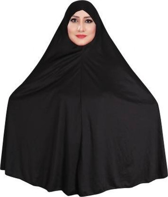 Nalmie Polyester Solid Naqab(Black)