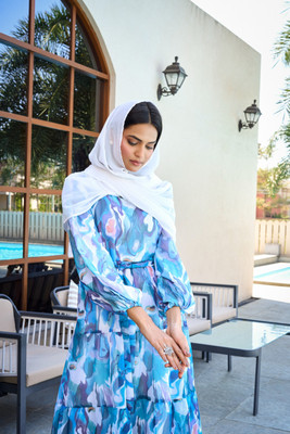 SARINKU Georgette Abaya(Blue)