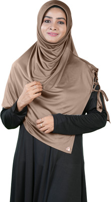mehar hijab Polyester Solid Abaya(Beige)