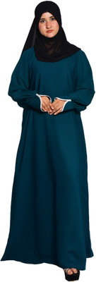 ARTRADERS Nida Matte Abaya With Hijab(Blue)