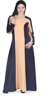 FORELEVY Polyester Solid Abaya(Multicolor)