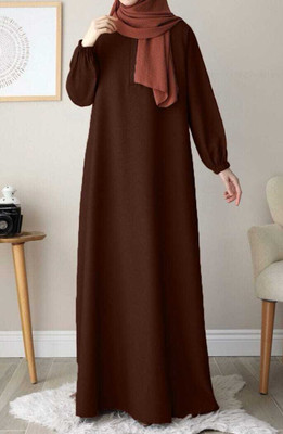 AayatAbaya Cotton Blend Abaya(Brown)