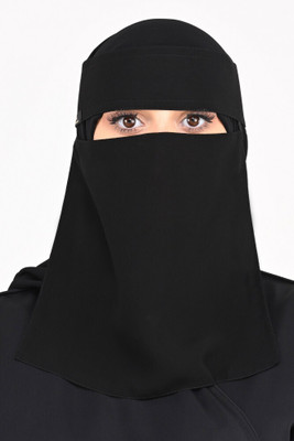 PD Zone Chiffon Self Design Burqa(Black)