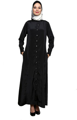 FORELEVY Polyester Abaya(Black)