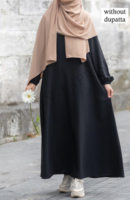 BINISH Polycotton Self Design Burqa(Black)