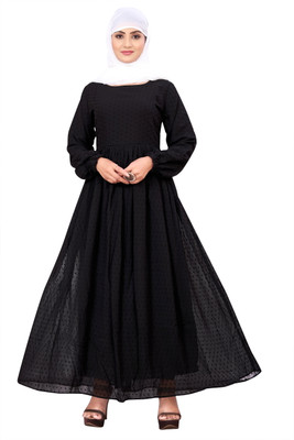 Rinku Georgette Abaya(Black)
