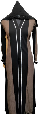 BARKATI HIJAB Georgette Burqa With Hijab(Grey)