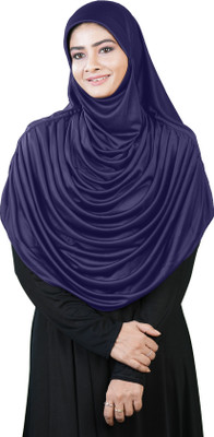 mehar hijab Polyester Solid Abaya(Blue)