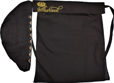 Nasim Chiffon Solid Naqab(Black)