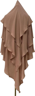 siddiki Georgette Naqab With Hijab(Brown)