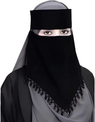SKSTORES Chiffon Naqab(Black)