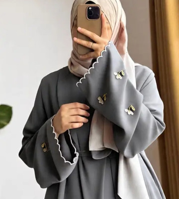 Queen hijab Nida Matte Burqa(Grey)