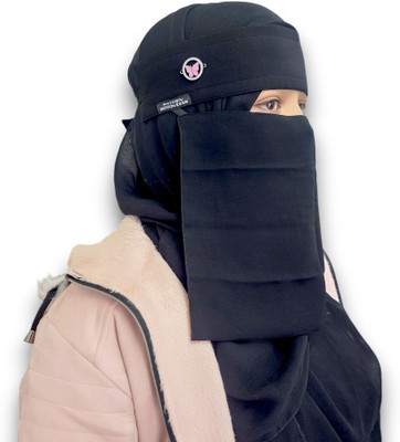 UNQ Chiffon Solid Naqab(Black)