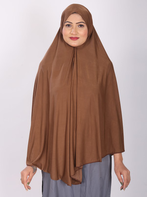 TEXNOVA Polyester Self Design Abaya(Brown)