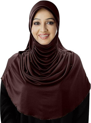 MEHAR Polycotton Solid Abaya(Brown)