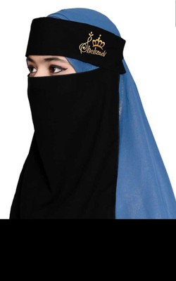 Dhyeyu Chiffon Self Design Naqab(Black)