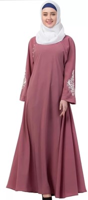 recent tdrends Crepe Solid Naqab With Hijab(Pink)